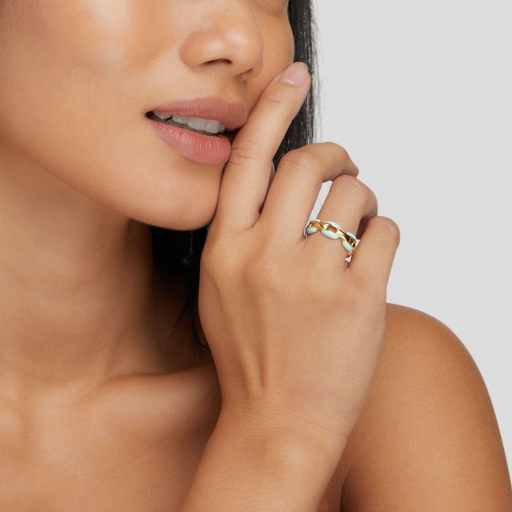 Anneliese – Elegant tvåfärgad ring i guld och silver