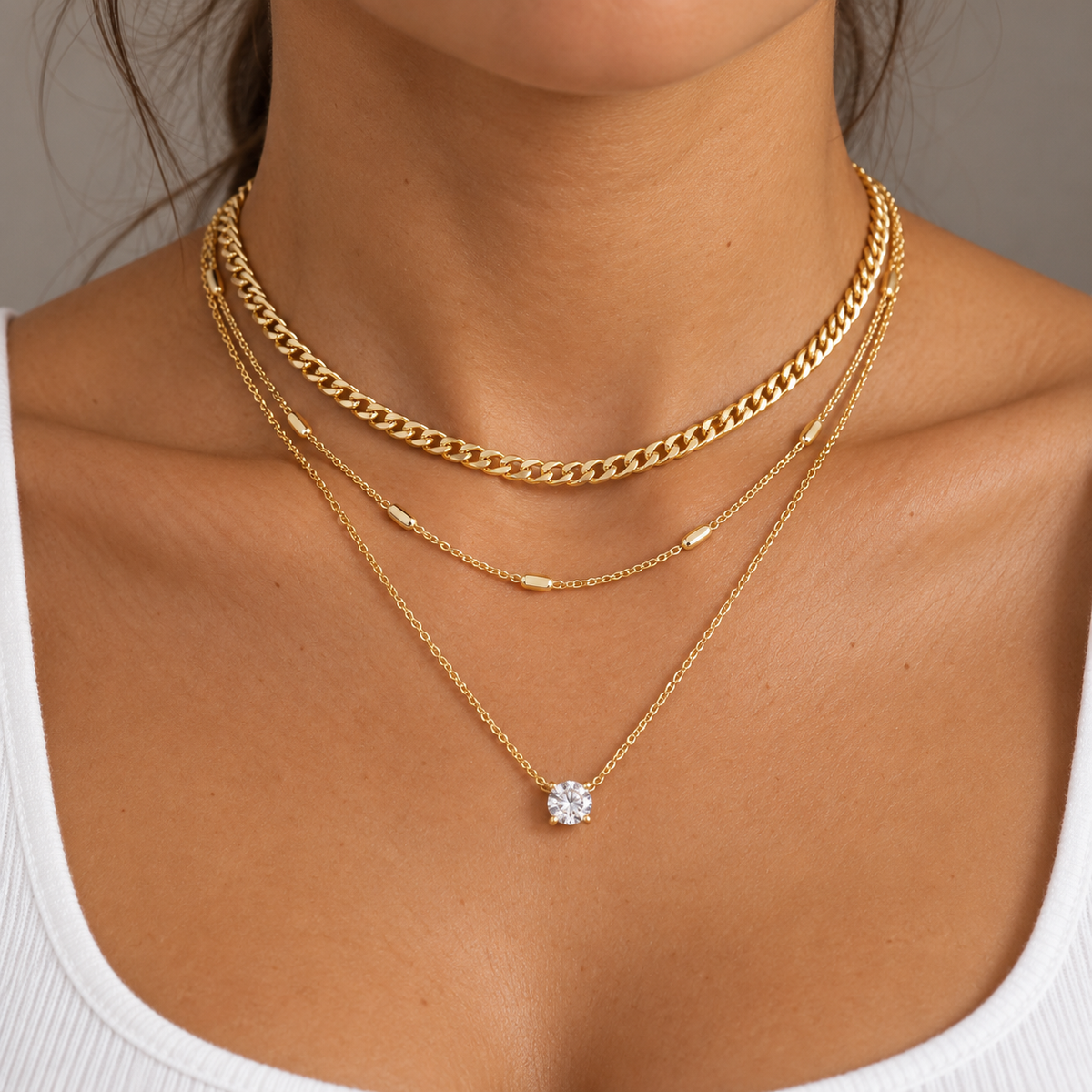 Trio Glow Halsbandsset