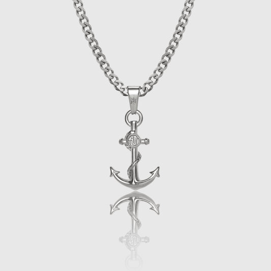 Ankarhalsband i silver