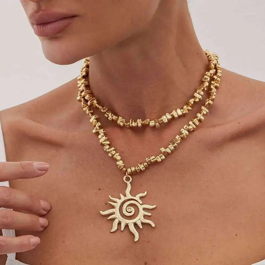 Spiral solhalsband i chokerstil