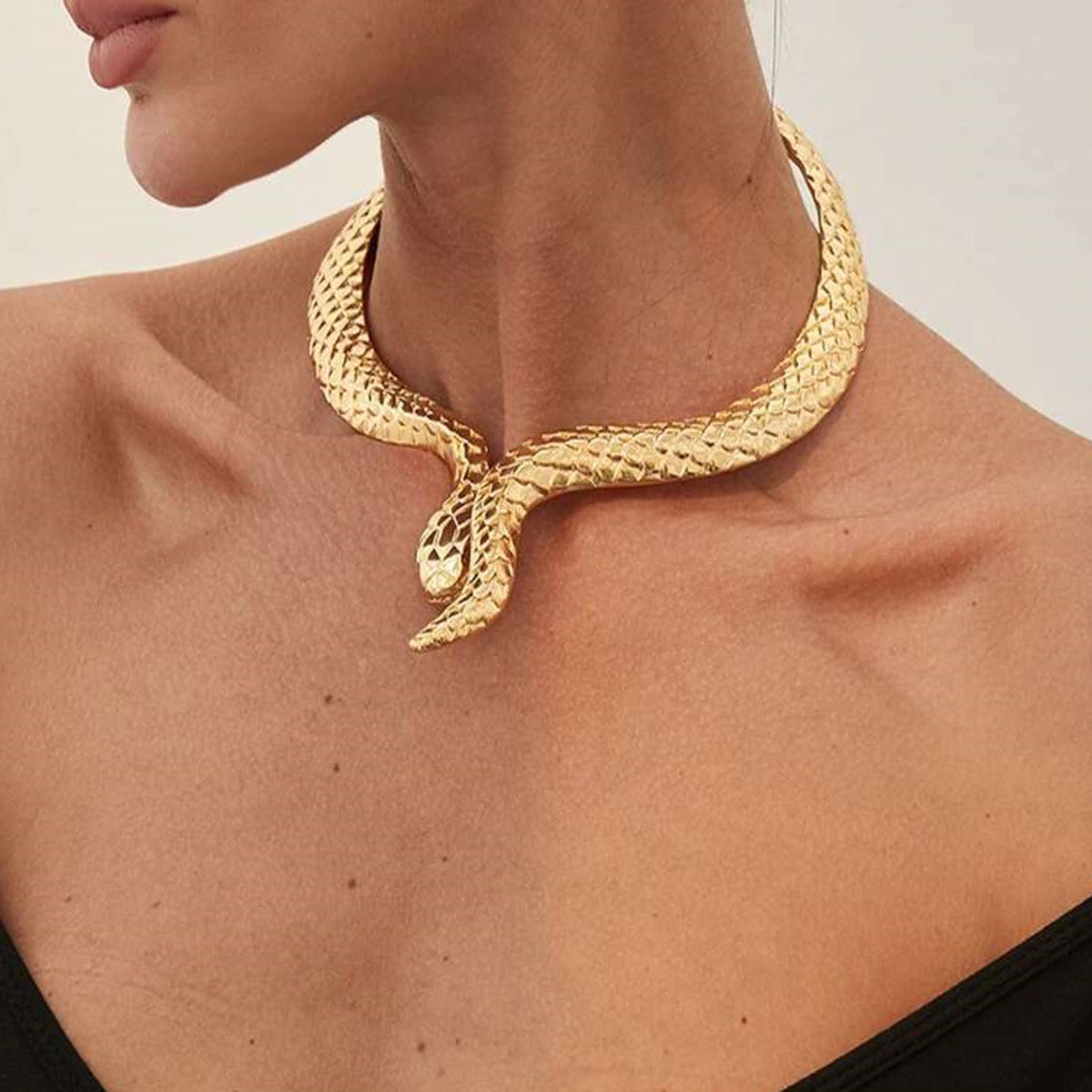 Ormkedja chokerhalsband i torque-stil