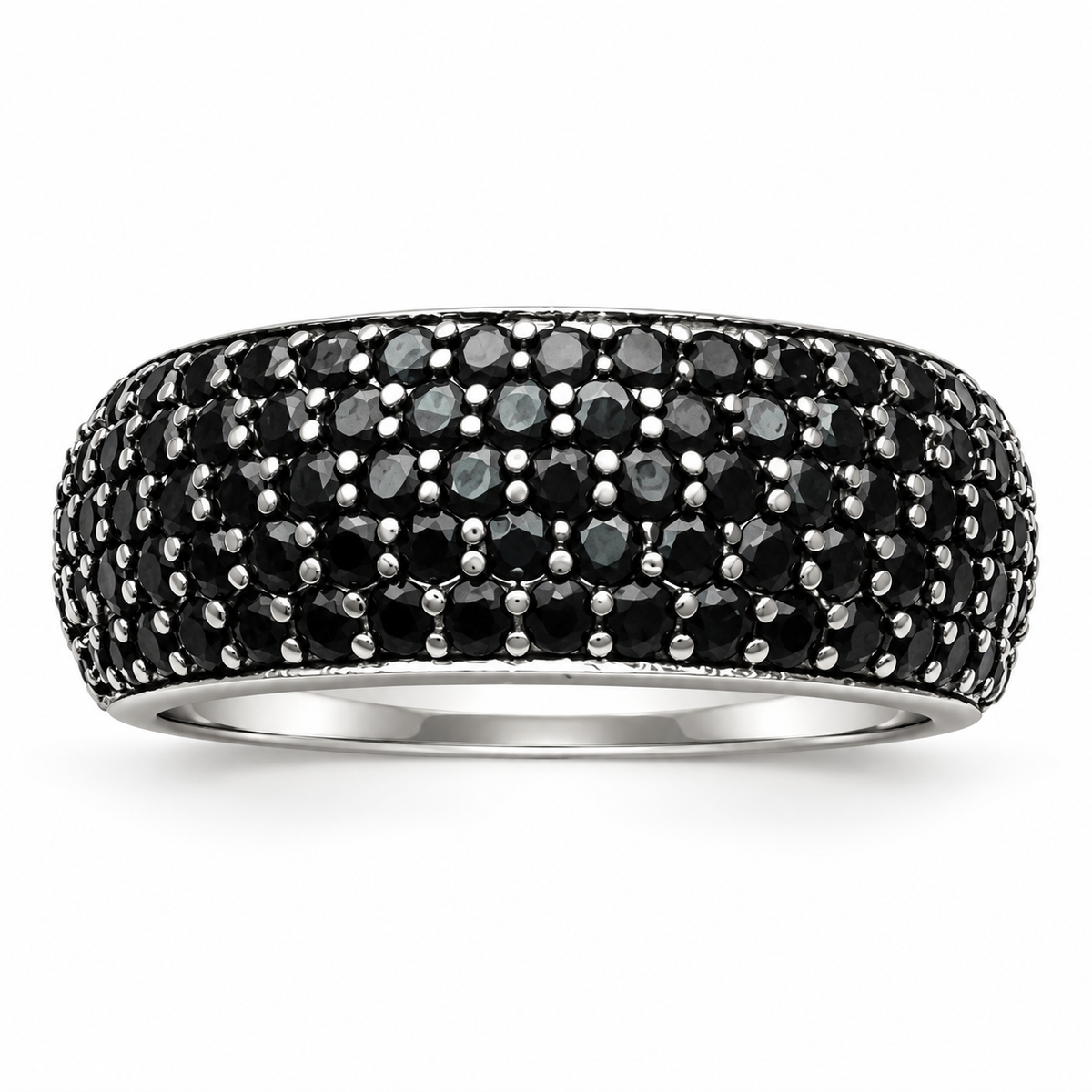 Noir | Silverring med svarta stenar