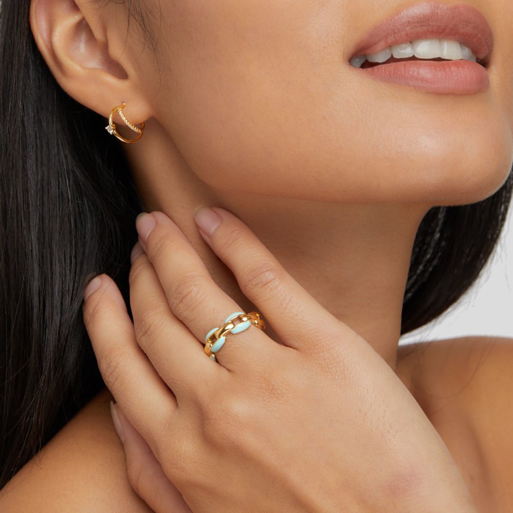 Anneliese – Elegant tvåfärgad ring i guld och silver