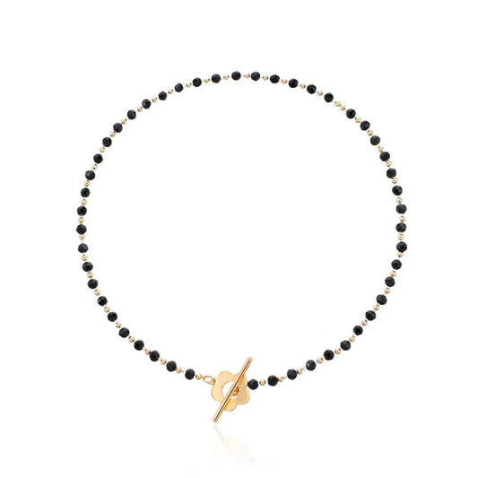 Blommigt chokerhalsband