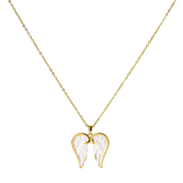 Pärlhalsband med ängelvinge